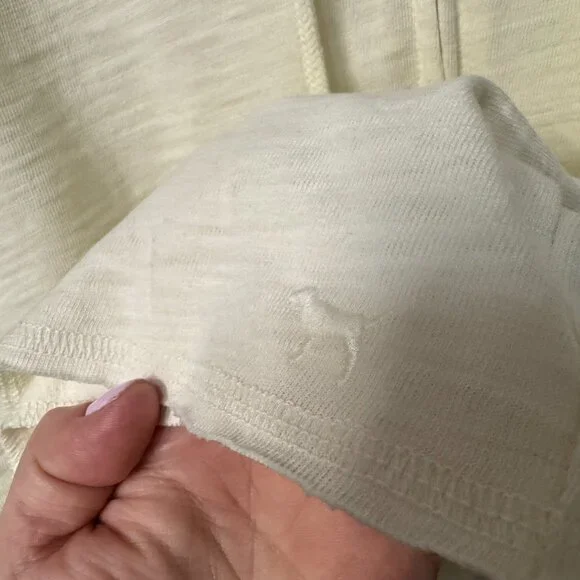 Victoria's Secret PINK Cream Full Zip Hoodie New With Tags Size Large Light - Picture 3 of 7